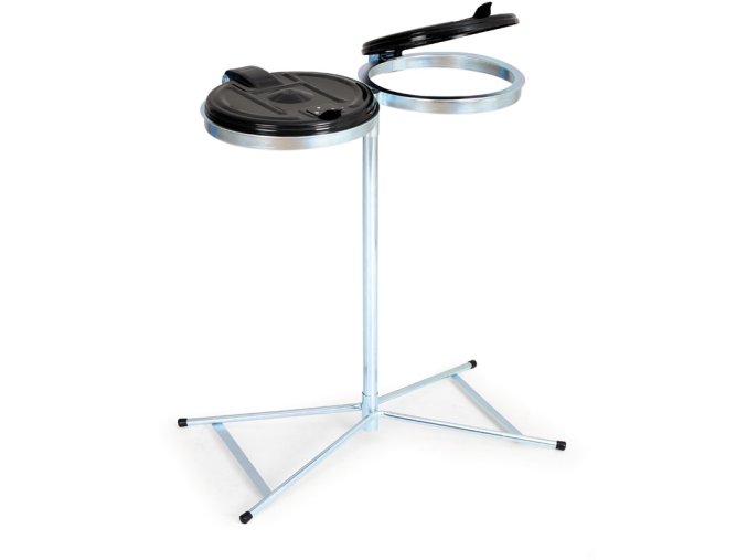 stojan na odpadkove pytle robustni dvojkos pozink cerna 3394