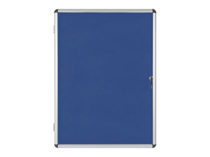 Informační vitrína s textilním povrchem, modrá, 720 x 980 mm