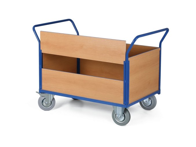 Plošinový vozík se 4 výplněmi, plošina 1200x800 mm, 500 kg