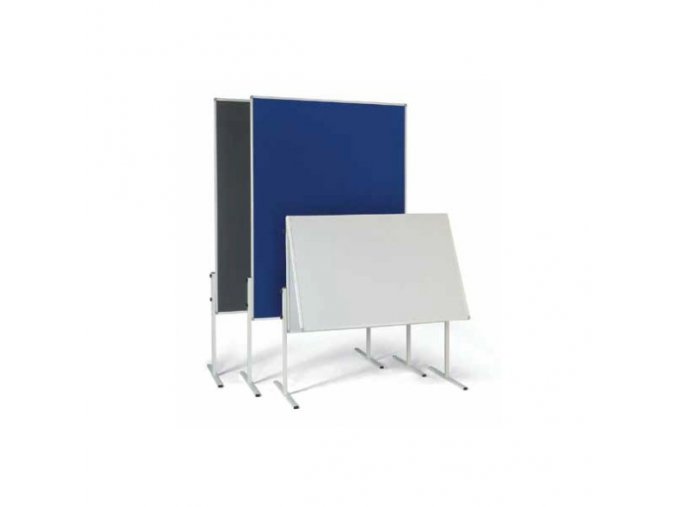 Informační a moderační tabule, 1200 x 1500 mm, textilní, modrá, sklopná