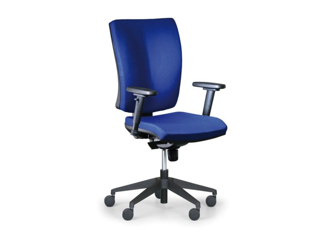 kancelarska zidle leon plus modra s podruckami 849