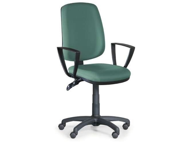 Kancelářská židle ATHEUS s područkami, zelená