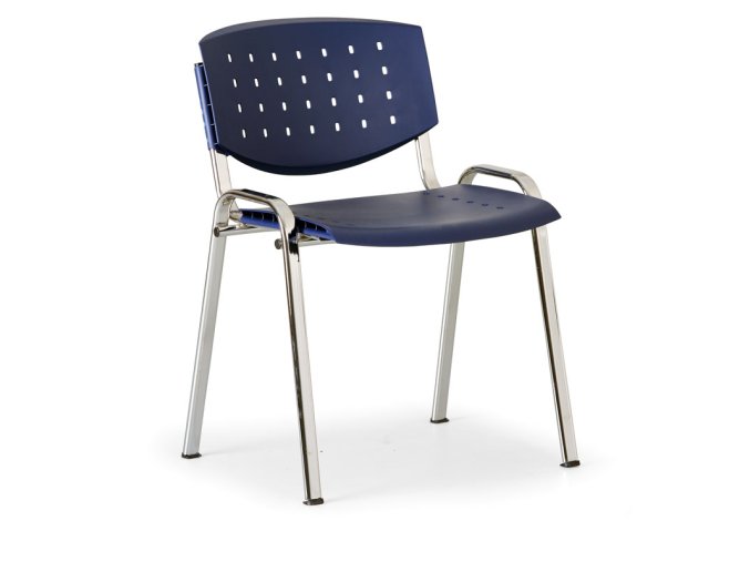 jednaci zidle tony modra konstrukce chromovana 933