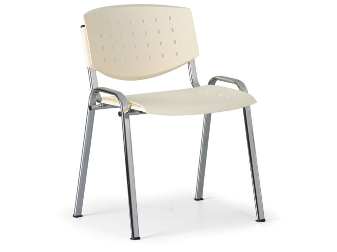 jednaci zidle tony kremova konstrukce chromovana 934