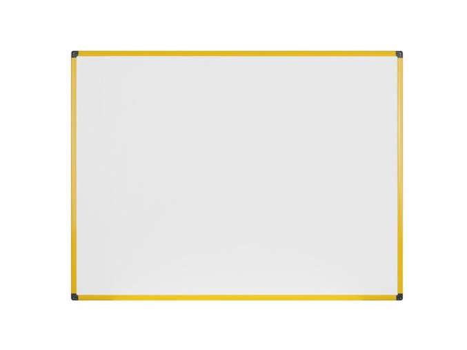 bila popisovaci tabule na zed magneticka zluty ram 900 x 600 mm 40401