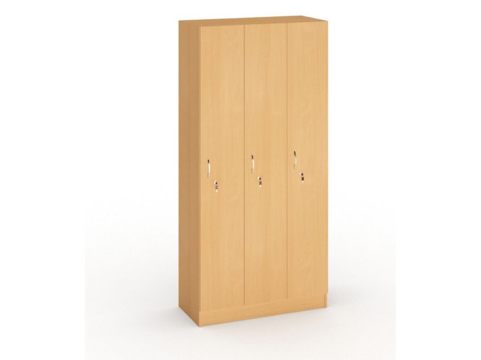 drevena satni skrinka s5 3 oddily 1900 x 900 x 420 mm cylindricky zamek buk 16859