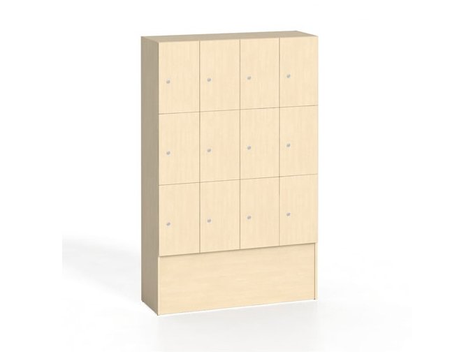 drevena odkladaci skrinka s5 s uloznymi boxy 12 boxu 1700 x 1200 x 420 mm cylindricky zamek briza 7954