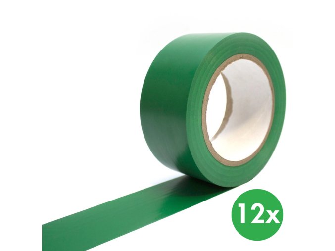 samolepici vyznacovaci paska 12 ks 33 m x 50 mm zelena 116807