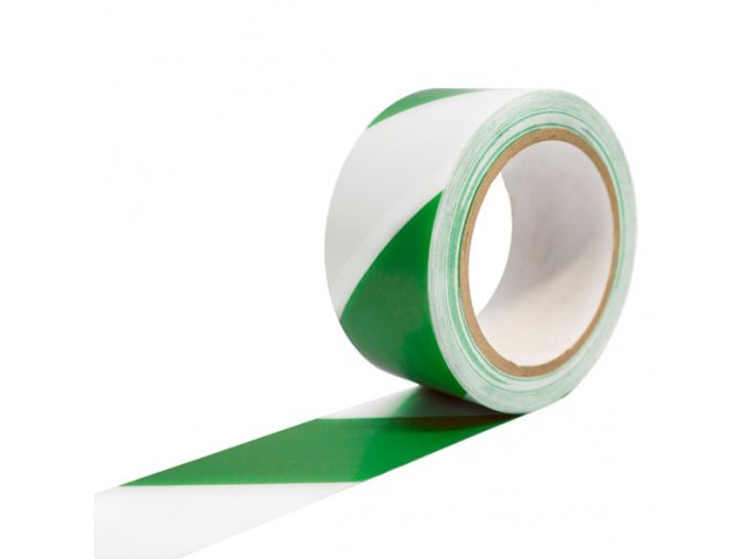 Samolepicí vyznačovací páska, 12 ks, 33 m x 50 mm, zelená/bílá