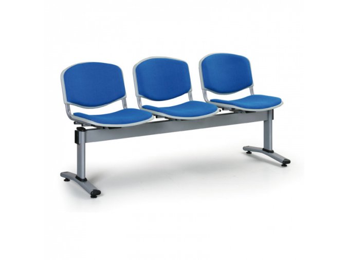 Čalouněné lavice do čekáren LIVORNO, 3-sedák, modrá