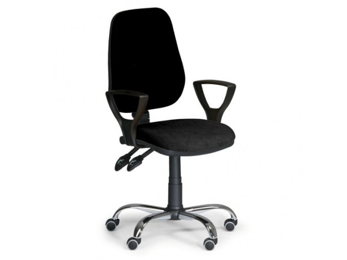 Kancelářská židle COMFORT s područkami, černá
