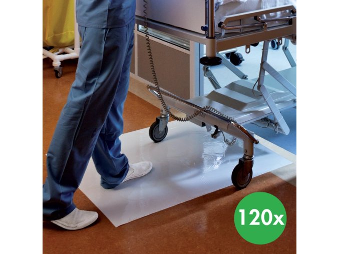 Jednorázová hygienická čistící rohož 66 x 114 cm, 4 x 30 ks, bílá