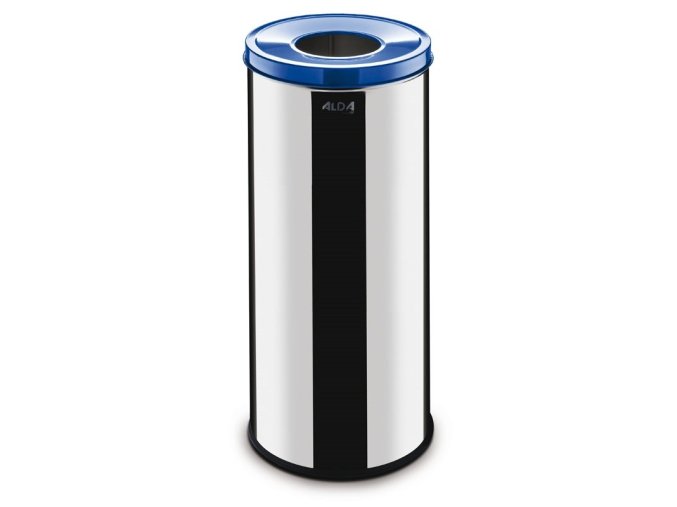 kovovy kos na trideny odpad 45 l nerez leskly papir 88673