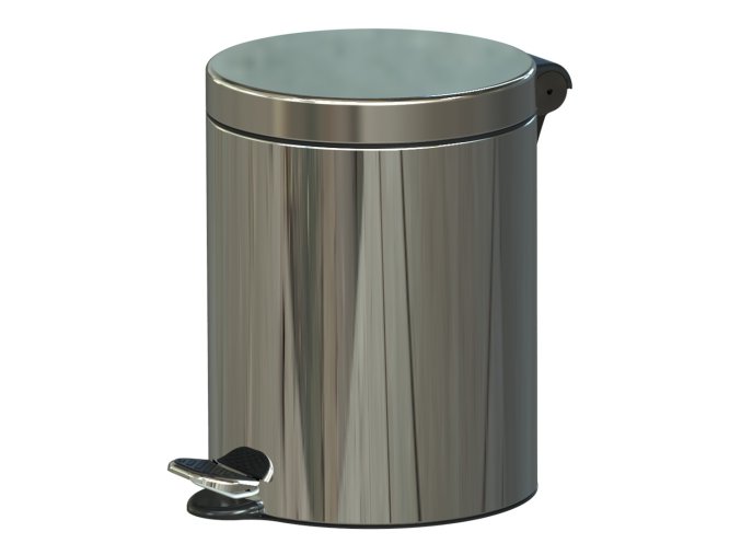 Nášlapný odpadkový koš, 5 L, nerez lesklý