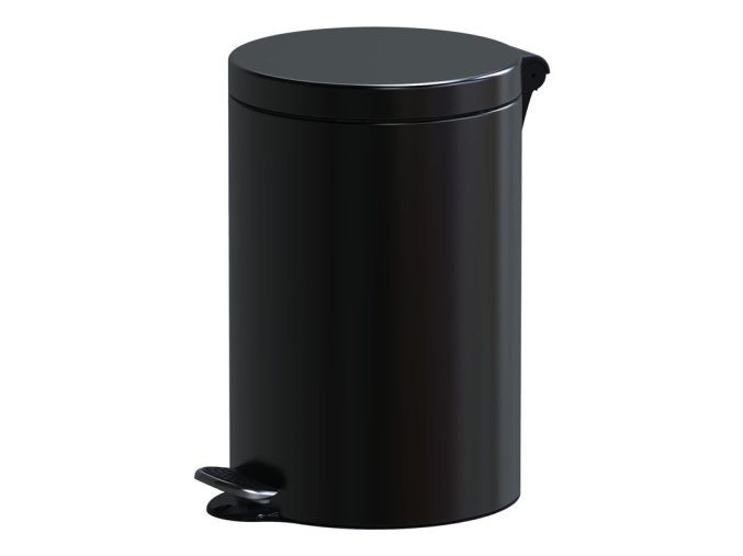 naslapny odpadkovy kos 12 l lakovany cerny 26727