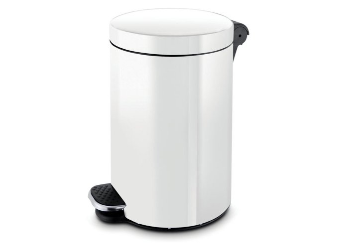 Nášlapný odpadkový koš 20 L, lakovaný bílý