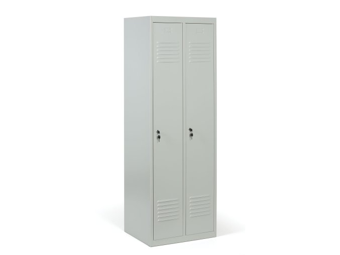 kovova satni skrinka economic demontovana 2 oddily 1800 x 600 x 500 mm cylindricky zamek sede dvere 58385