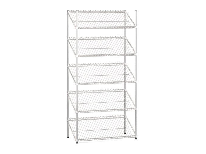drateny regal se sikmymi policemi 1800 x 900 x 450 mm 5 polic 10523