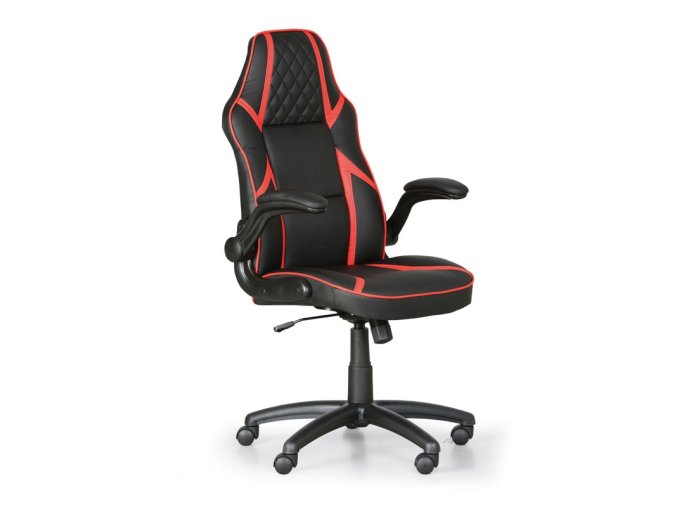 kozena kancelarska zidle game cerna cervena 13954