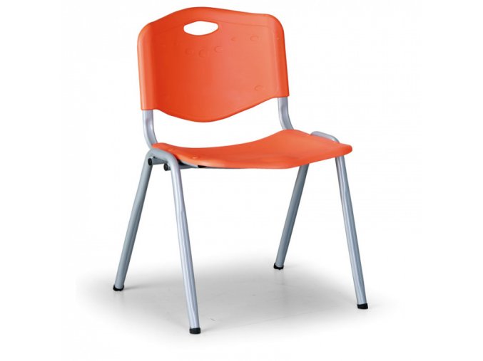 Plastová jídelní židle HANDY, oranžová