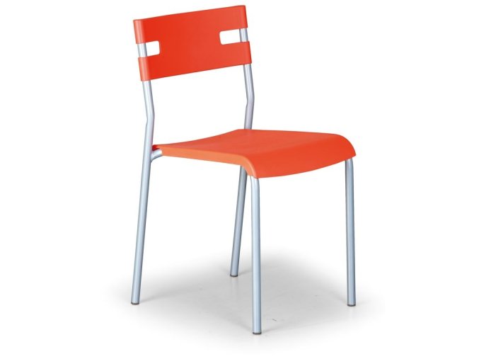 Plastová jídelní židle LINDY, oranžová