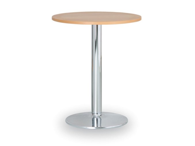 Konferenční stolek FILIP II, průměr 80 cm, chromovaná podnož, buk