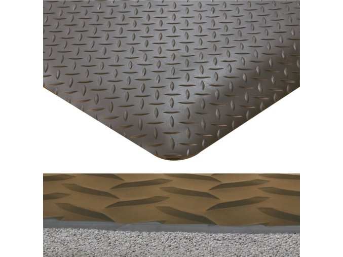 Vysoce odolná protiúnavová rohož s diamantovým vzorem, PVC, 0,9 x 3 m