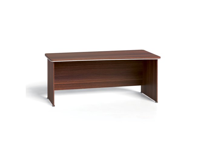 Rohový kancelářský psací stůl ARRISTO LUX, 180x90 cm, pravý, ořech
