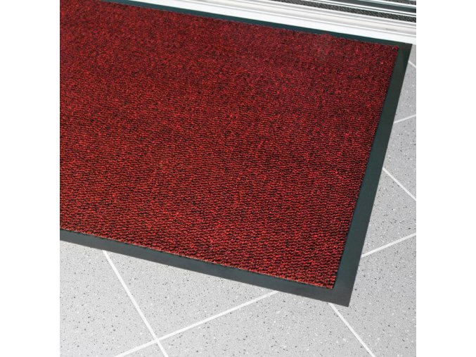 ekonomicka polypropylenova cistici rohoz 120 x 180 cm cervena 37599