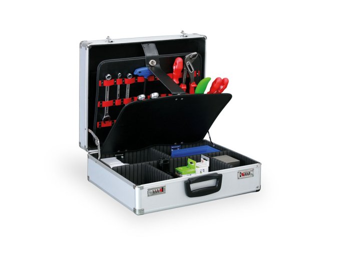 kufr na naradi s vnitrnimi deskami a ciselnym zamkem 1166