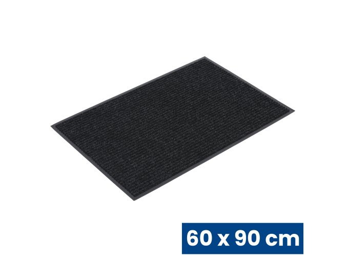 Odolná vstupní kobercová rohož s PVC, 60 x 90 cm, černá