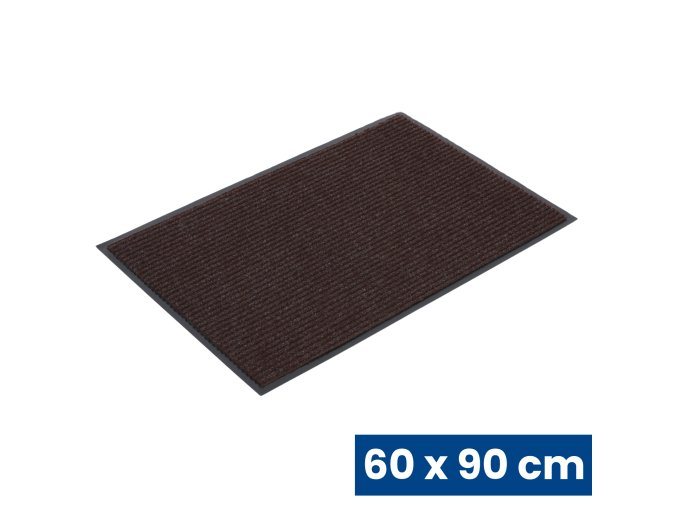 Odolná vstupní kobercová rohož s PVC, 60 x 90 cm, hnědá
