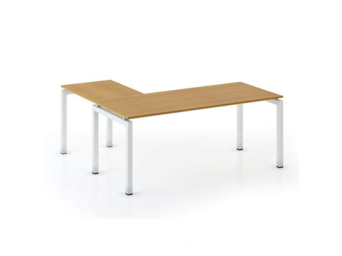 Rohový kancelářský stůl PRIMO SQUARE, 180x180 cm, buk