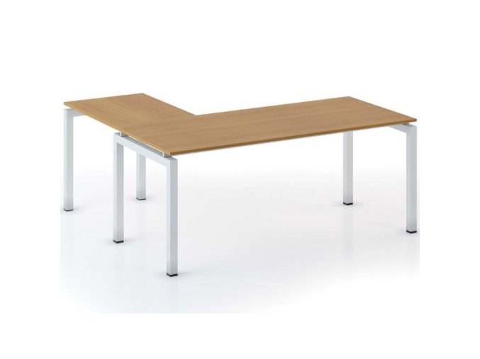 Rohový kancelářský stůl PRIMO SQUARE, 180x180 cm, třešeň