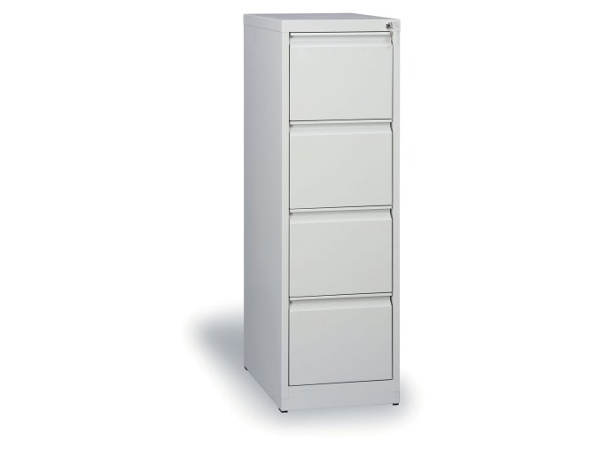Kovová kartotéka A4, 4 zásuvky, demontovaná, šedá / šedá