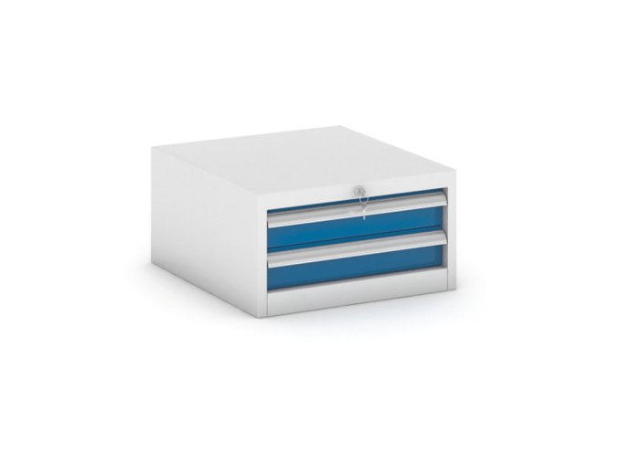 Závěsný dílenský box ke stolu GB 500, 2 zásuvky, 550 x 600 x 300 mm