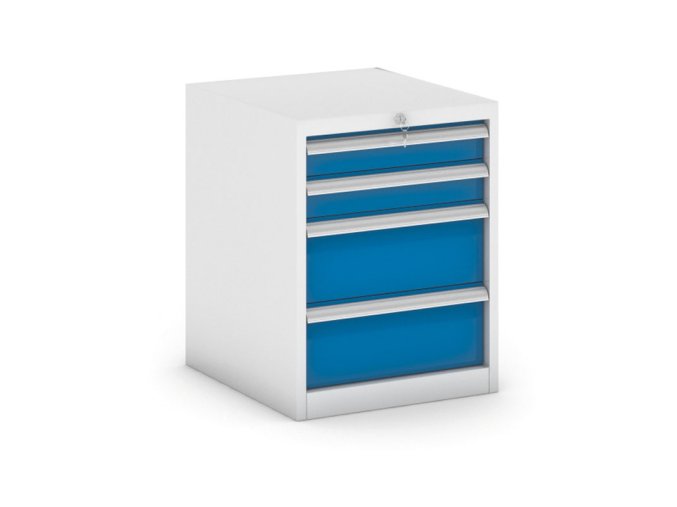Zásuvkový dílenský box na nářadí ke stolu GB 500, 4 zásuvky, 550 x 600 x 700 mm