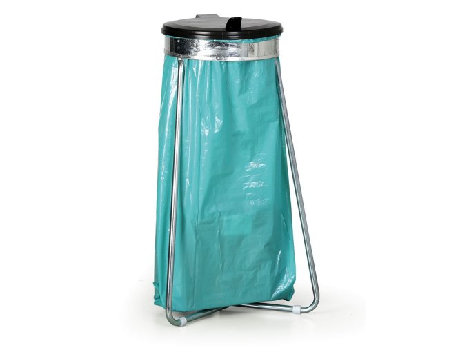 Stojan na odpadkové pytle 70 l nebo 120 l, 500 x 500 x 900 mm, černá