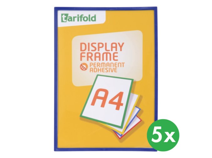 samolepici ramecek a4 5 ks modra 116144