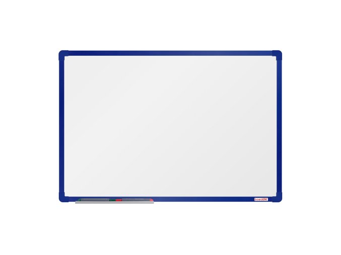 Bílá magnetická popisovací tabule boardOK, 600 x 900 mm, modrý rám
