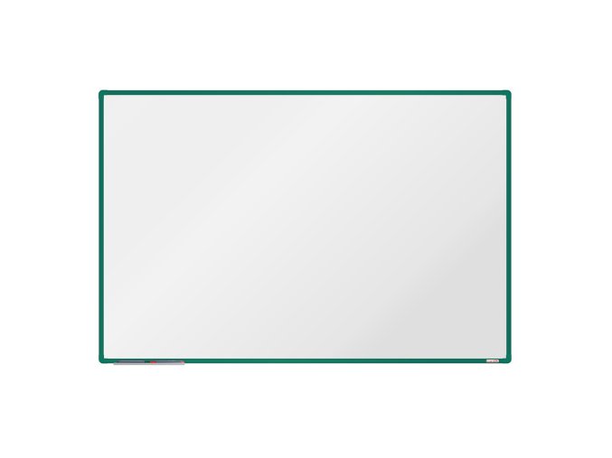 Bílá magnetická popisovací tabule boardOK, 1800 x 1200 mm, zelený rám