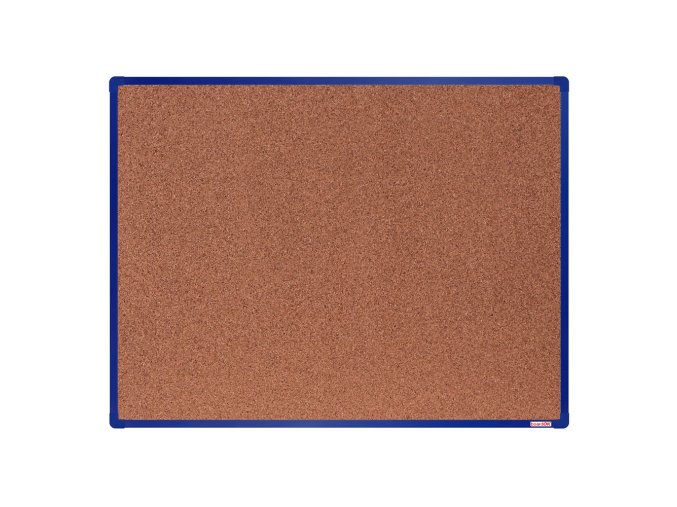 Korková nástěnka boardOK v hliníkovém rámu, 1200 x 900 mm, modrý rám