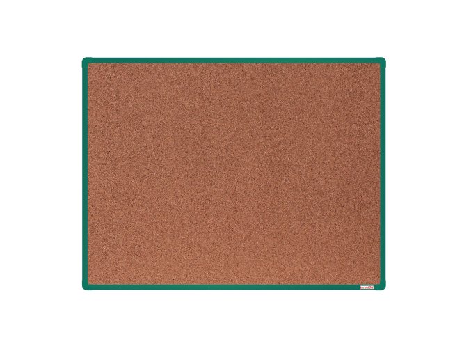 Korková nástěnka boardOK v hliníkovém rámu, 1200 x 900 mm, zelený rám