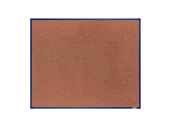 Korková nástěnka boardOK v hliníkovém rámu, 1500 x 1200 mm, modrý rám