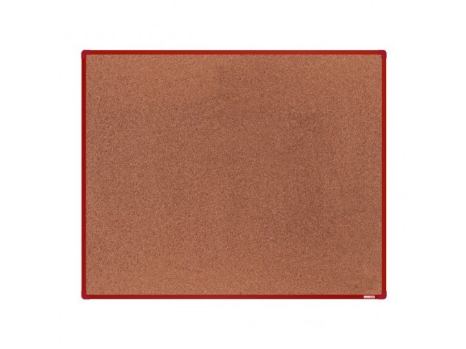 Korková nástěnka boardOK v hliníkovém rámu, 1500 x 1200 mm, červený rám