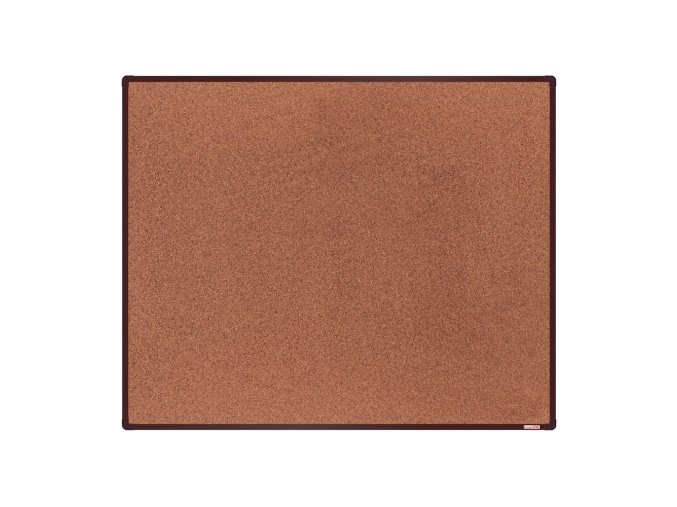 Korková nástěnka boardOK v hliníkovém rámu, 1500 x 1200 mm, hnědý rám
