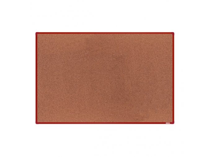 Korková nástěnka boardOK v hliníkovém rámu, 1800 x 1200 mm, červený rám