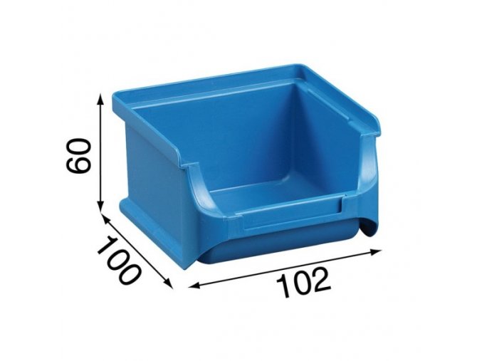 Plastové boxy PLUS 1, 102 x 100 x 60 mm, modré, 30 ks