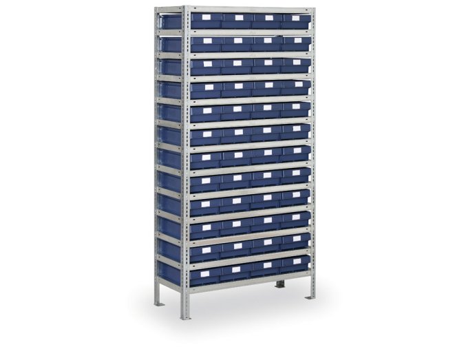 regal s plastovymi boxy max 2000 x 400 x 1000 mm 48x box e 565