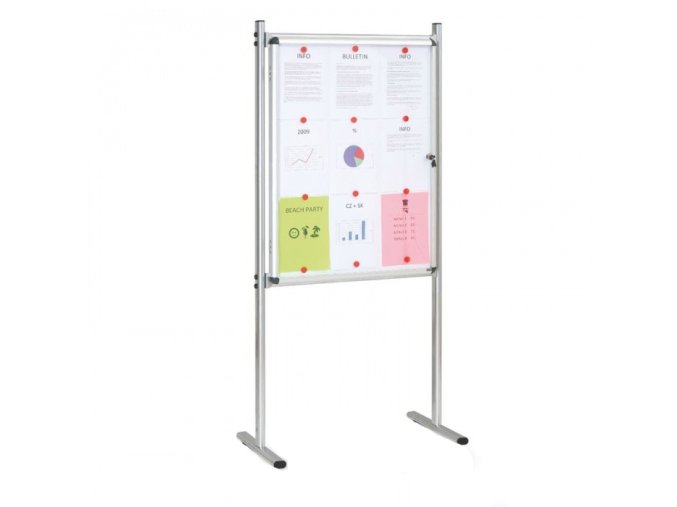 vnitrni vitrina na stojanu 720 x 980 mm magneticka jednostranna 6548